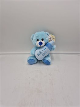 דובי מחזיק בקבוק הולדת בן