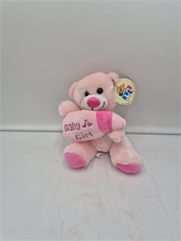 דובי מחזיק בקבוק הולדת בת